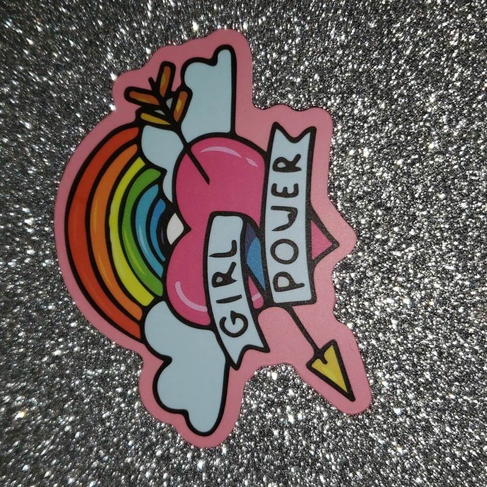 FEMINIST Waterproof Sticker Rainbow Heart